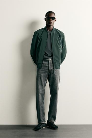CAZADORA BOMBER LIGERA - Verde oscuro de Zara - Imagen 0