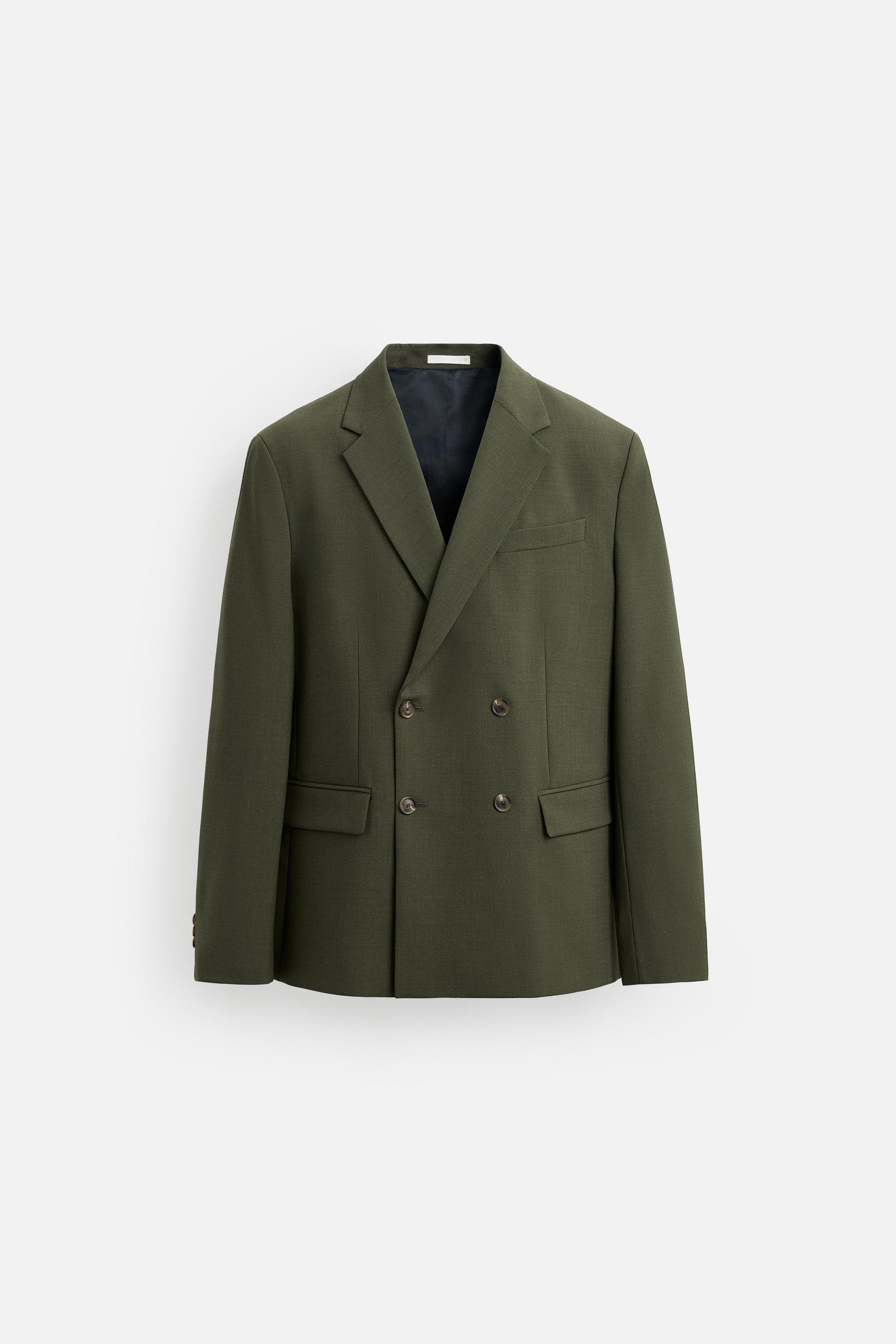 WOOL DOUBLE BREASTED SUIT BLAZER