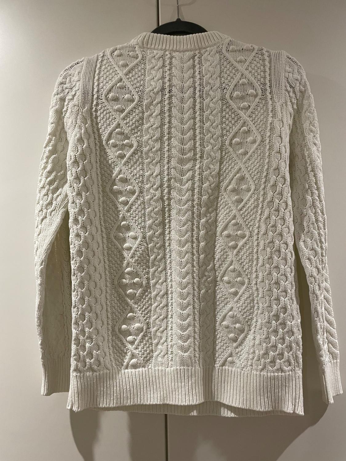 ZARA KNIT WHITE SWEATER - Image 3