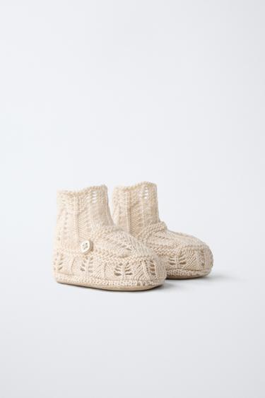 BOOTIES WITH DETAIL - Ecru White by Zara - Image 2