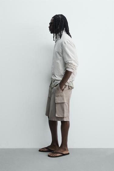 BERMUDA CARGO RELAXED FIT À CORDON - pierre de Zara - Image 3