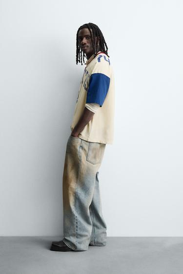 RETRO VARSITY T-SHIRT - Ecru by Zara - Image 3