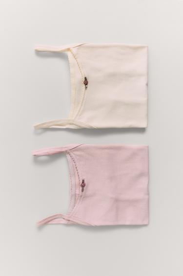 Zara 2-6歲/2件裝花朵背心上衣 - 多色