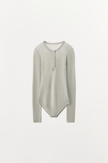 BODY EN MAILLE À BOUTONS - pierre de Zara - Image 4