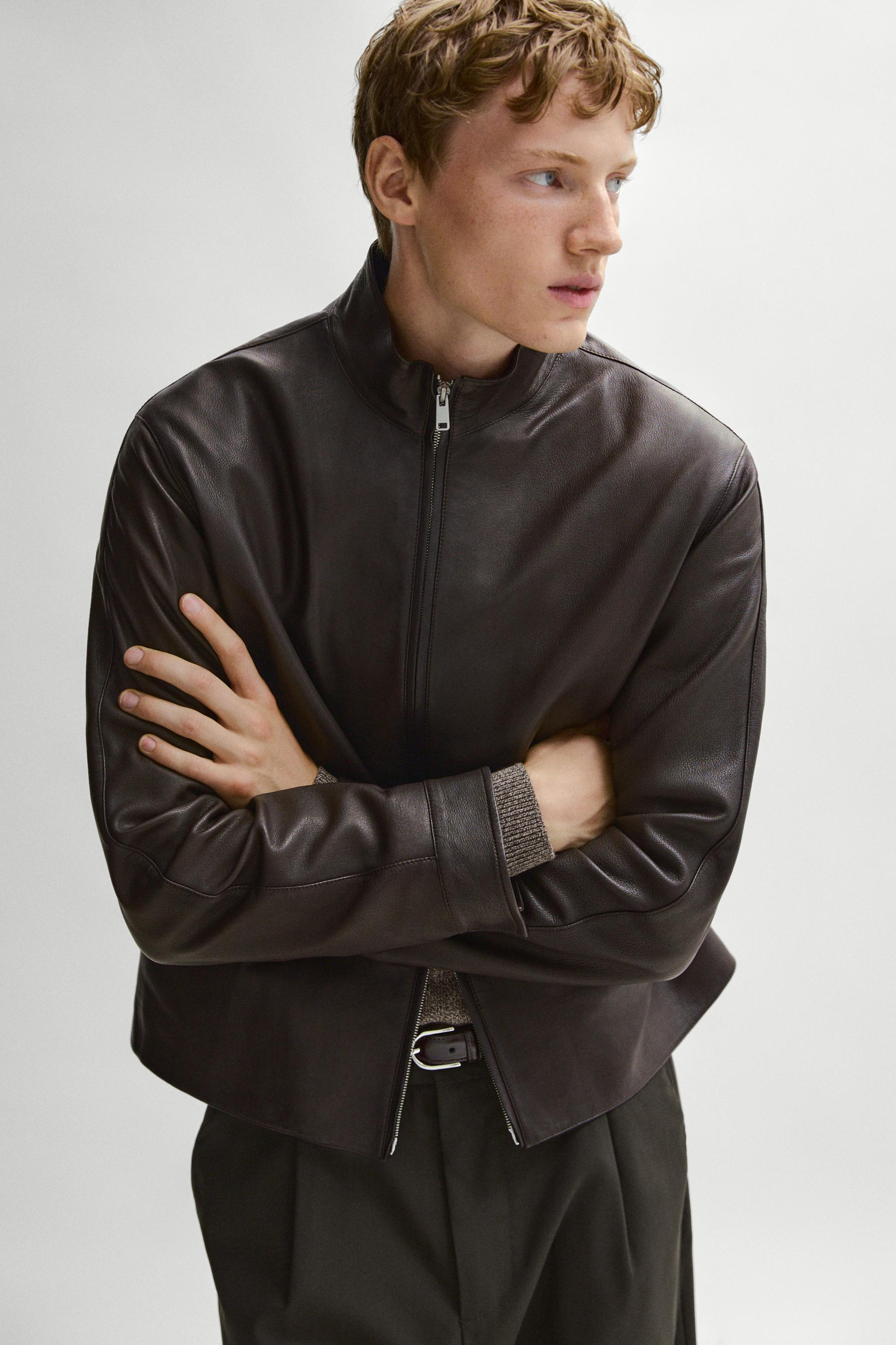 Nappa leather jacket — Brown