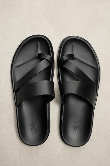 Zara 系帶涼鞋 - 黑色