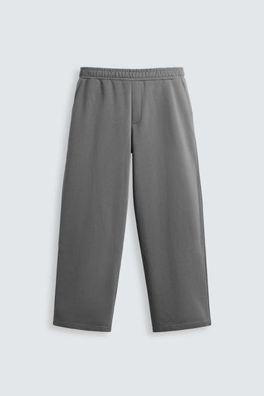 Zara WIDE FIT JOGGER PANTS - Anthracite grey