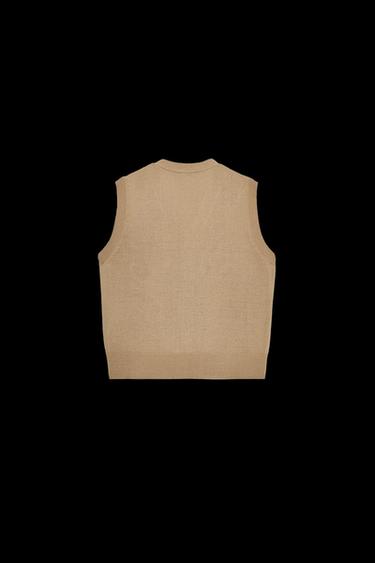 TOP-WESTE AUS GLATTSTRICK - Hellbraun von Zara