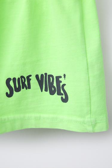 ENSEMBLE T-SHIRT ET BERMUDA IMPRIMÉ - Citron vert de Zara - Image 6