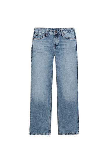 Zara ZW COLLECTION LOW RISE BOOTCUT JEANS - Blue