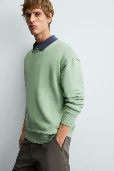 REVERSE EFFECT COTTON SWEATER - Mint by Zara - Image 5
