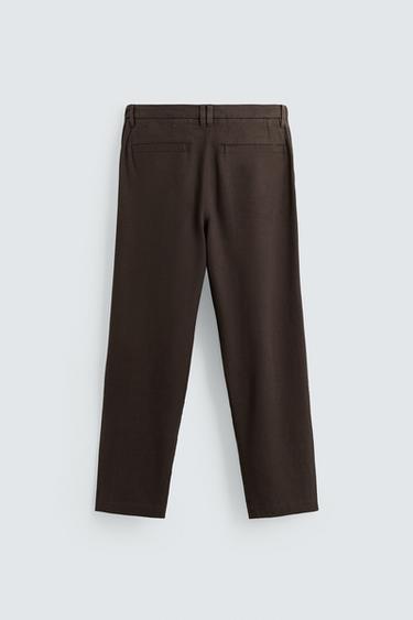 PLEATED FLOWING TROUSERS - Brown by Zara - Image 7