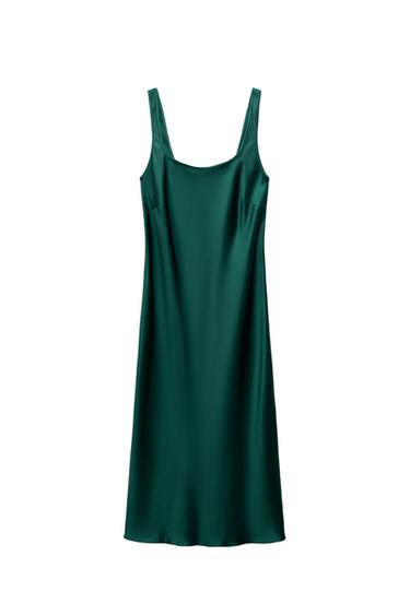 ZW COLLECTION SATIN DRESS WITH SLIT