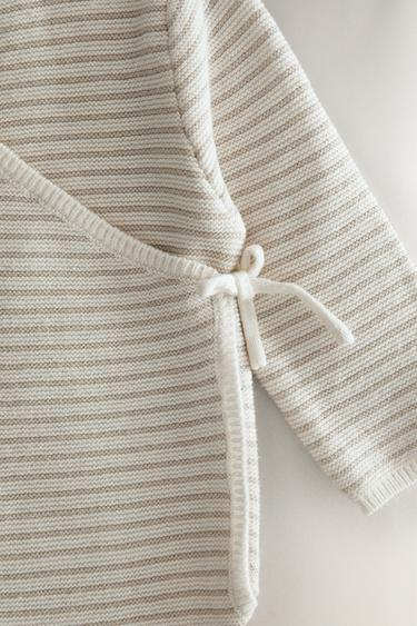 GRENOUILLÈRE ENFANT COTON ET SOIE - Beige clair de Zara - Image 3