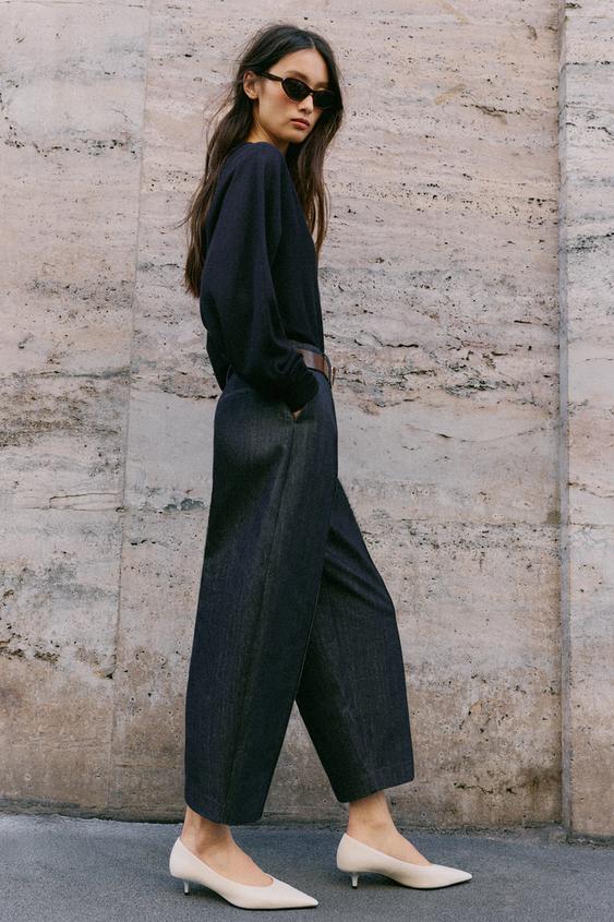 PANTALON BALLON AVEC CEINTURE - Indigo de Zara - Image 3