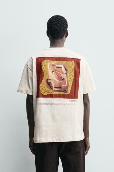 SAMARRETA PEDAÇ ESTAMPAT CONTRAST - Beix de Zara