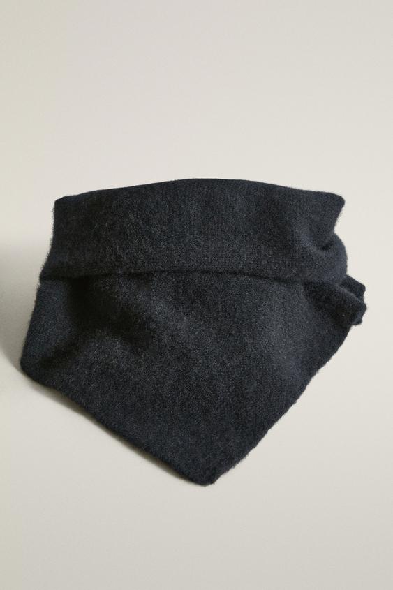 JEDNOBAREVNÁ KAŠMÍROVÁ BANDANA - Modrá od Zara - Obrázek 0