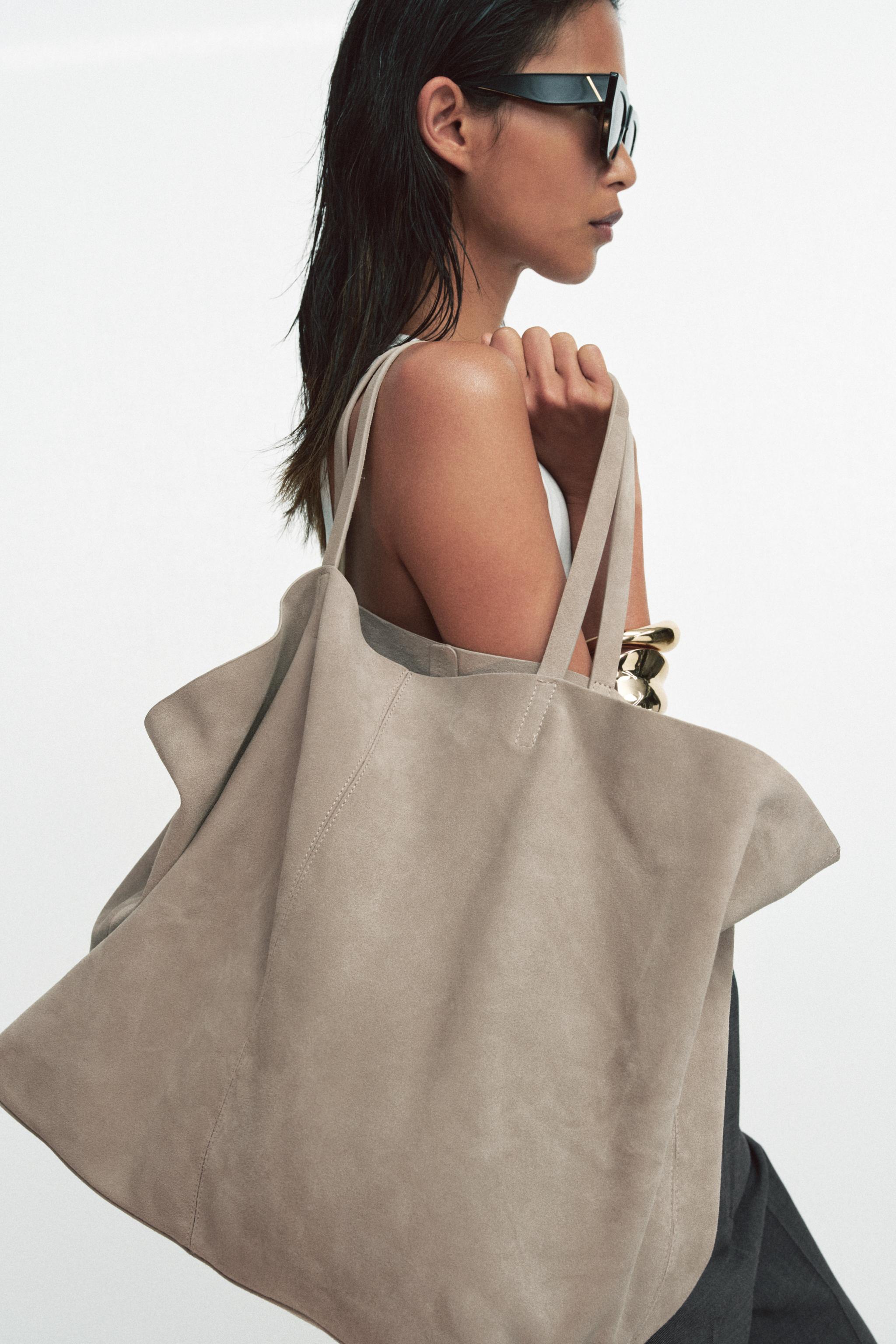 MAXI SPLIT LEATHER SHOPPER