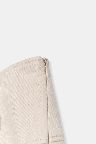 BERMUDA SHORTS WITH FIREMAN CLASPS - Light beige by Zara - Image 8