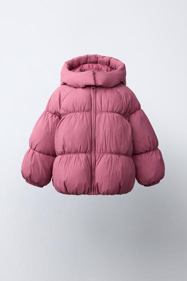 WATER-REPELLENT QUILTED COAT - Малиновий Zara - Зображення 0