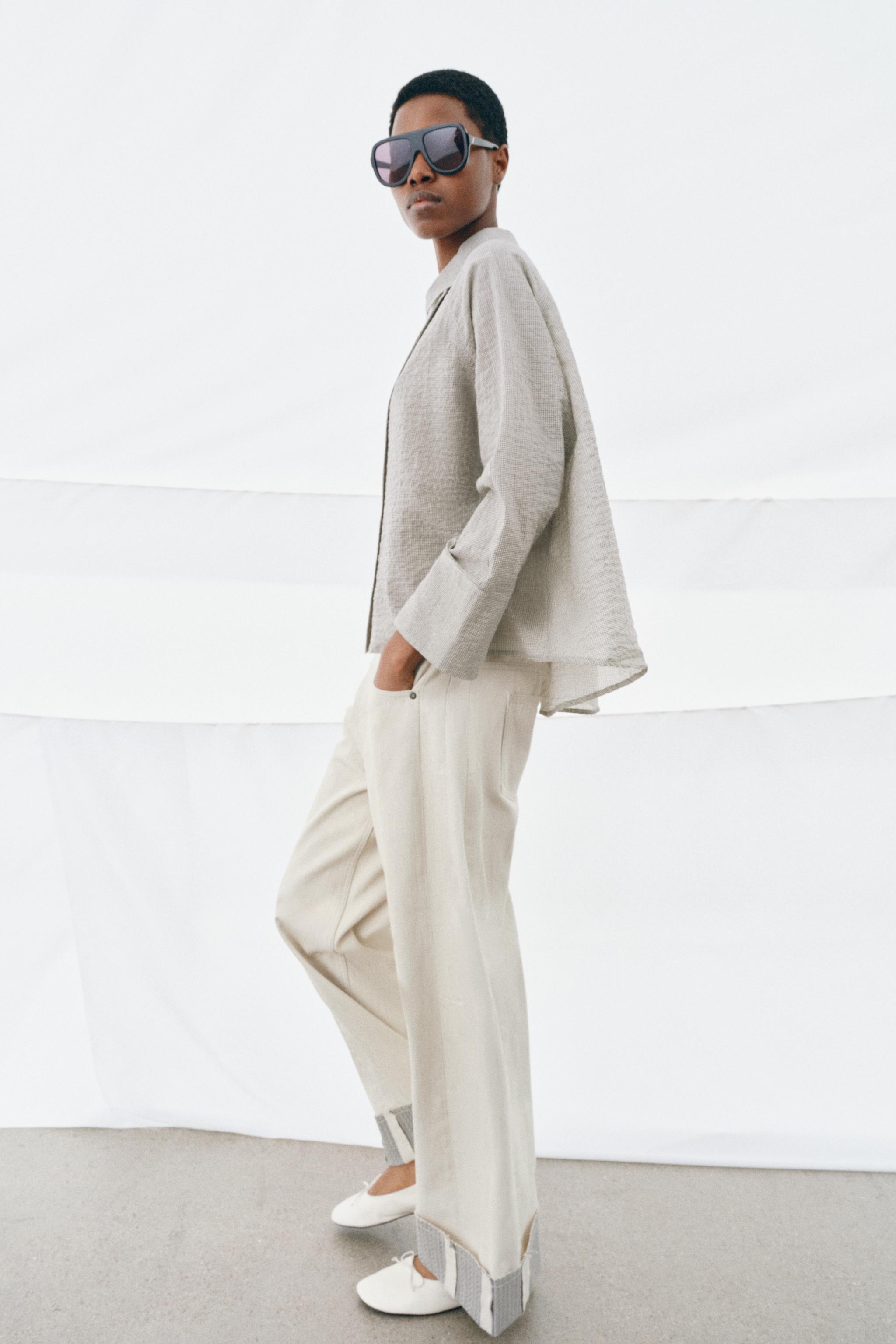 ZW COLLECTION ASYMMETRIC BUTTON-UP SHIRT
