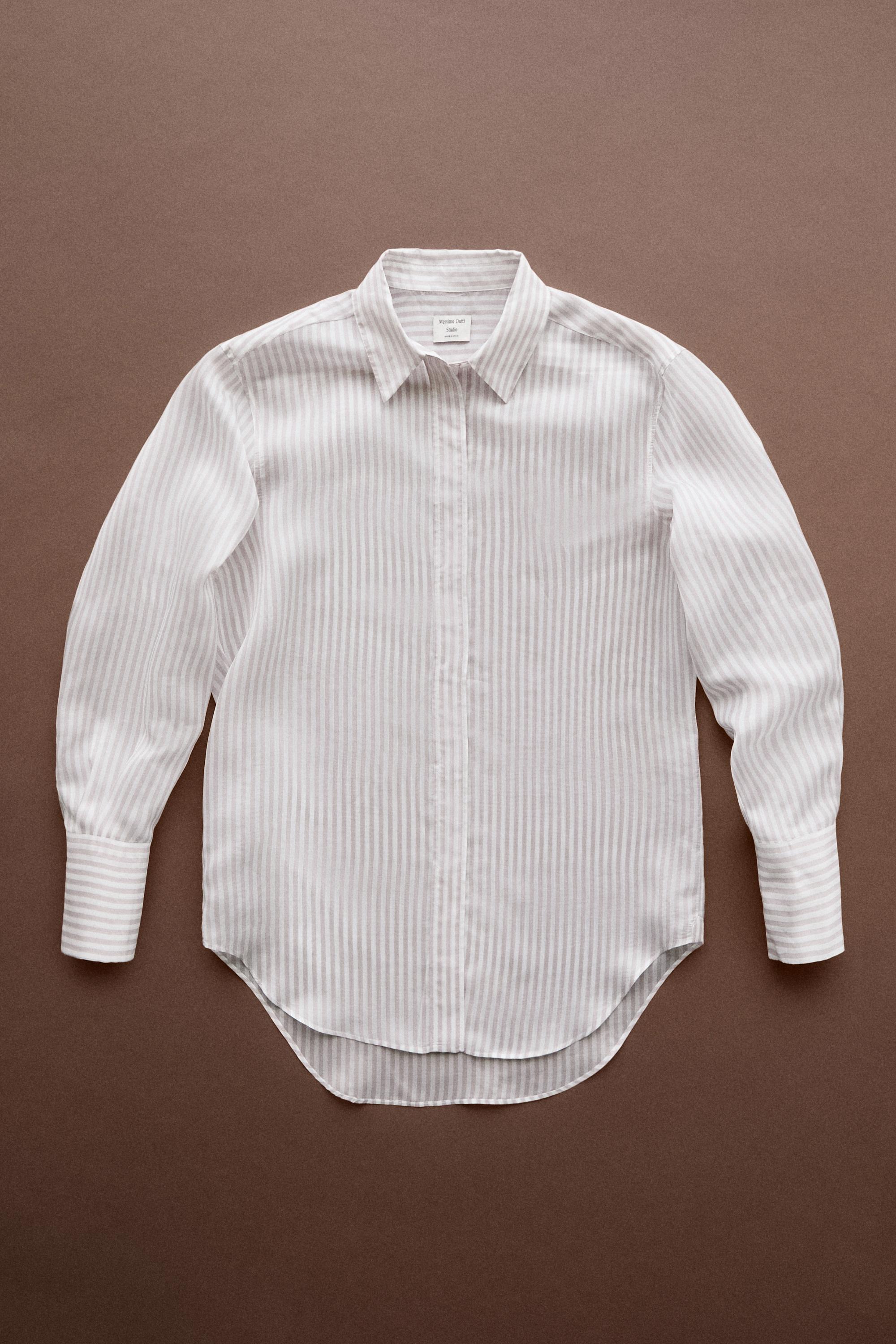 Flowing striped shirt - STUDIO — Pink / Mauve