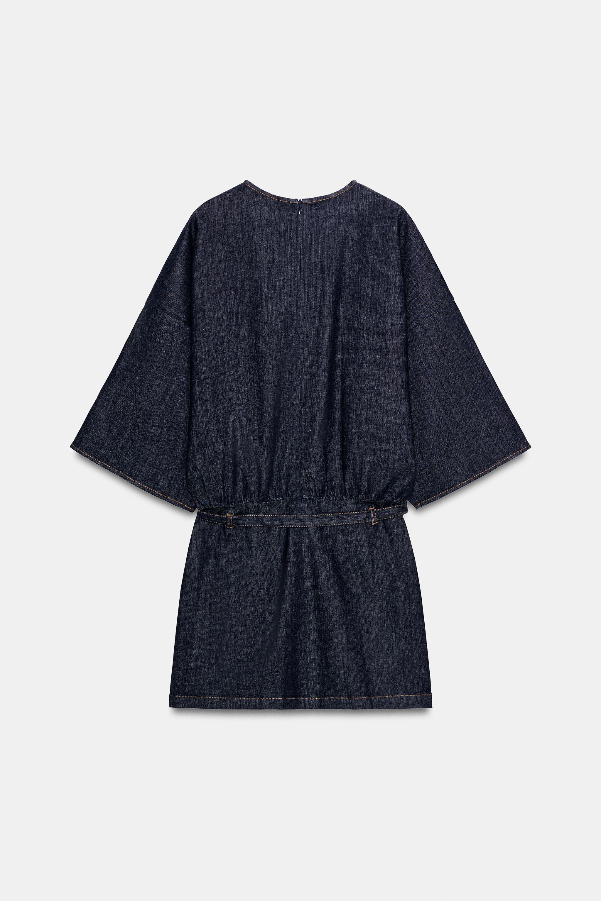 Z1975 BELTED DENIM DRESS