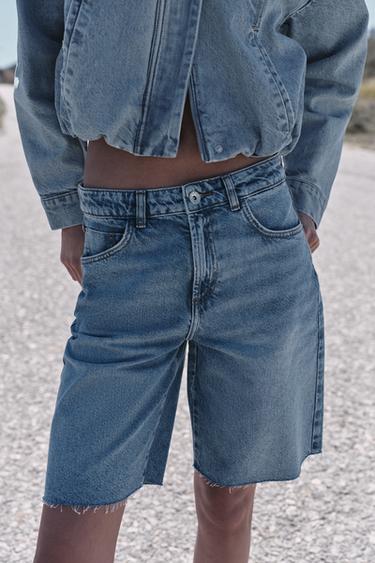 SHORTS Z1975 DENIM TIRO MEDIO - Azul medio de Zara