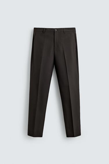 HOUNDSTOOTH SUIT TROUSERS - Dark brown by Zara
