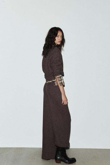 PANTALON LARGE SOFT - Marron chiné de Zara - Image 3