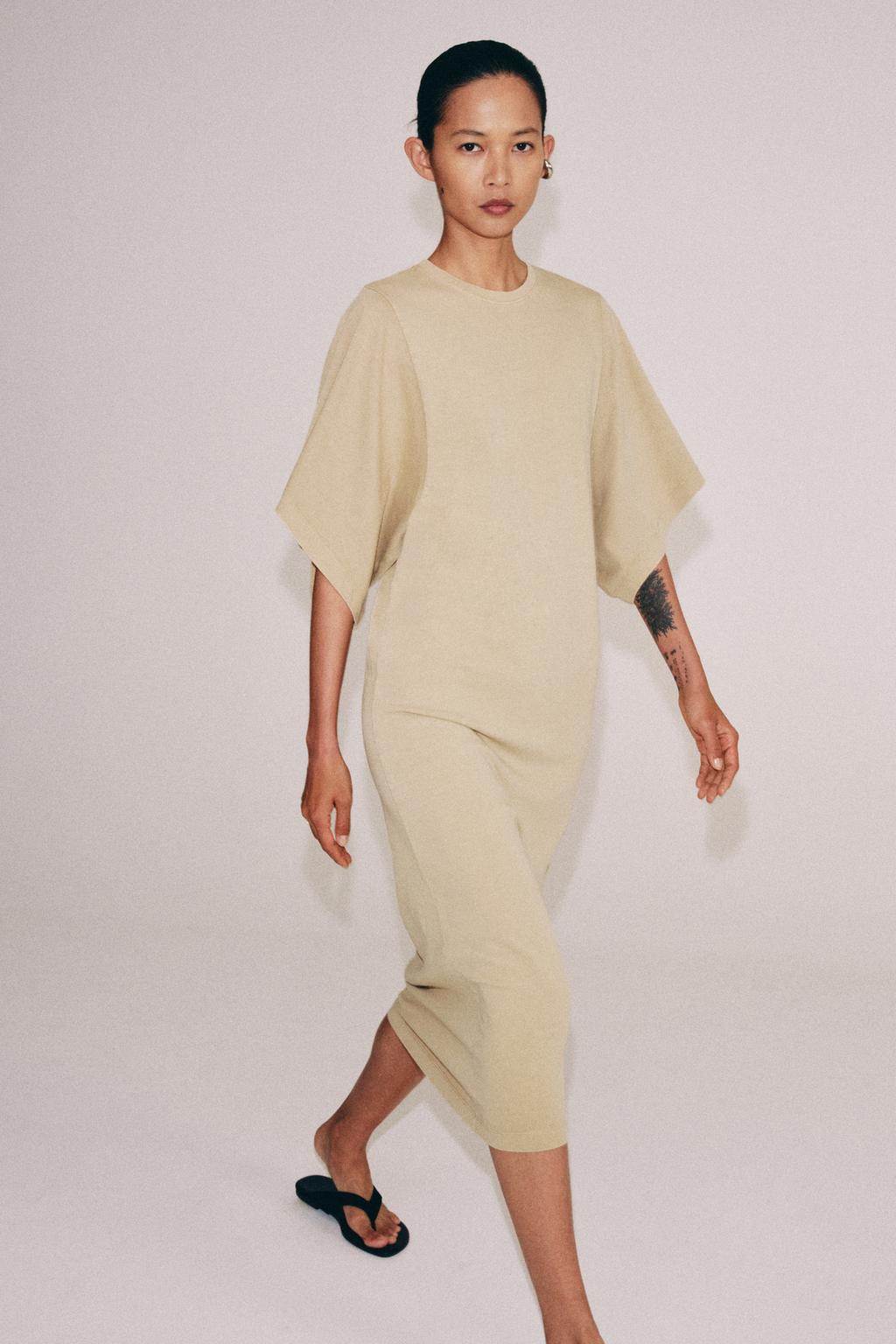 COTTON MIDI DRESS