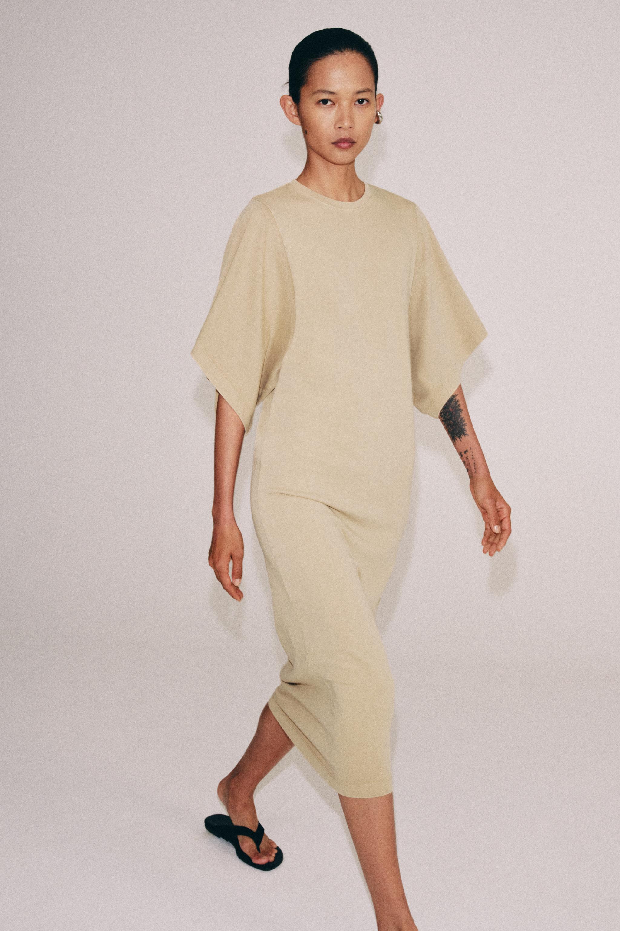 COTTON MIDI DRESS