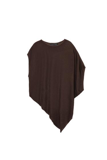 Zara ASYMMETRIC KNIT TOP - Brown