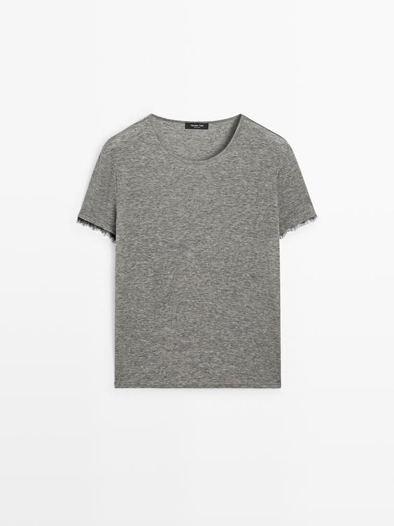 Short sleeve T-shirt with lace detail