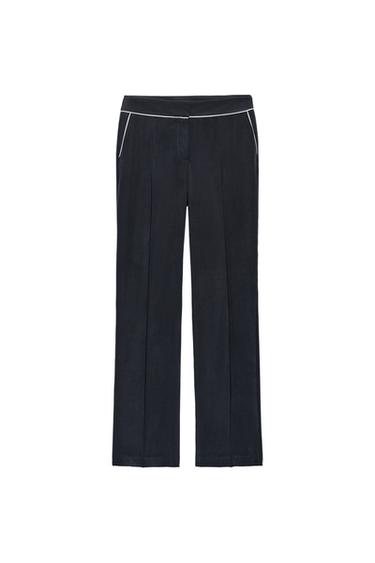 PANTALÓN VIVOS CONTRASTE - Marino de Zara