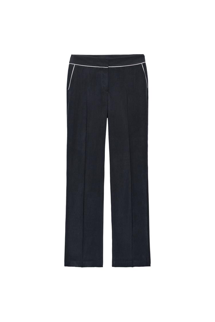 CONTRAST TRIM TROUSERS