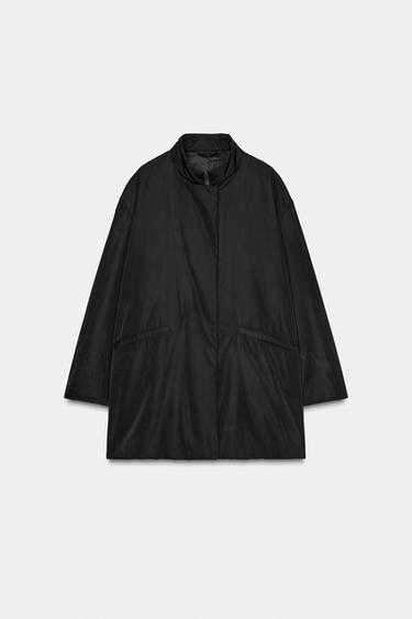 Zara ZW COLLECTION OVERSIZED NYLON JACKET - Black - Image 0