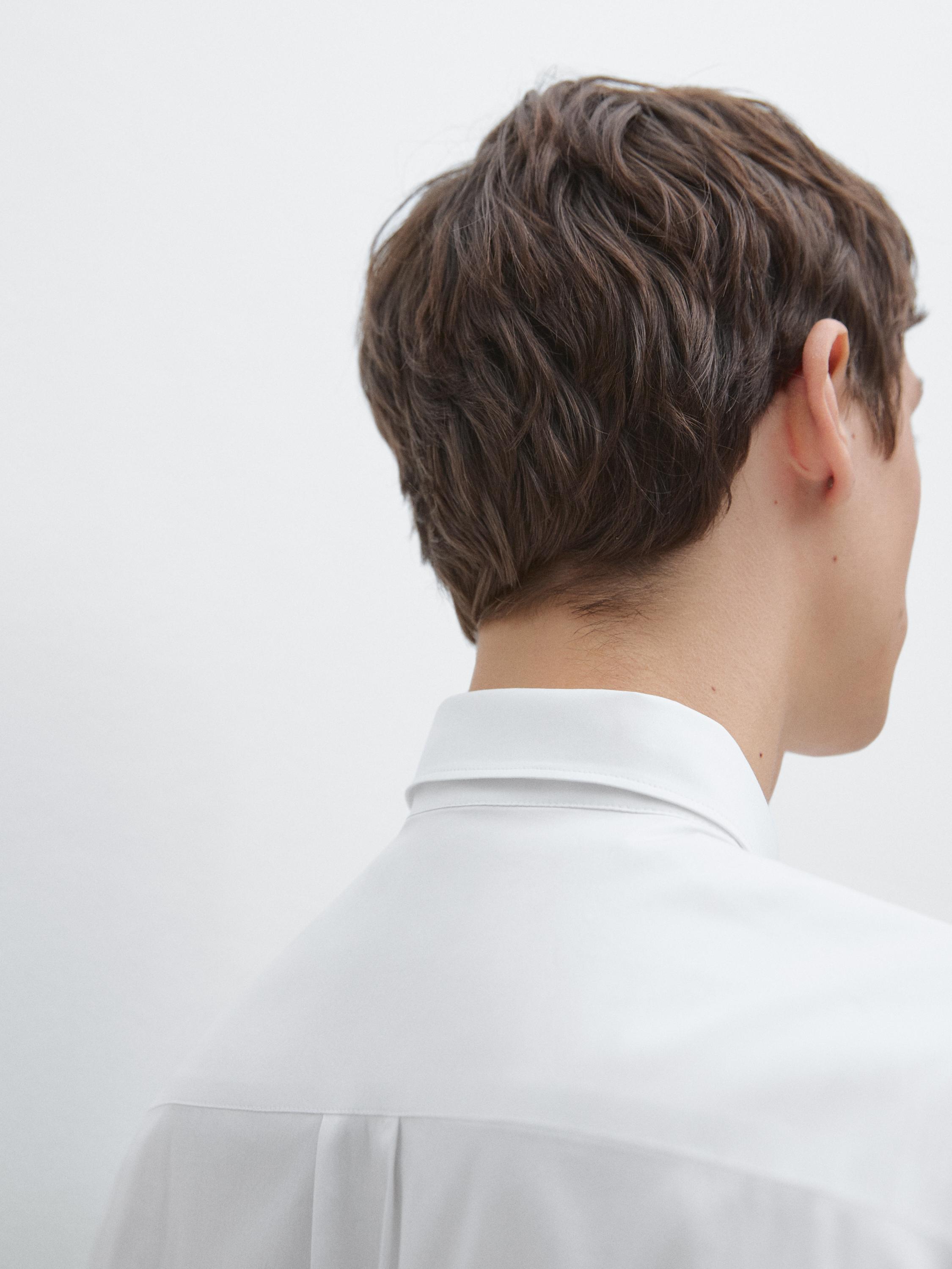 Chemise slim fit stretch en coton mélangé