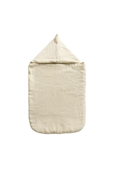 STRIPED MUSLIN CARRYCOT BABY WRAP - Green by Zara