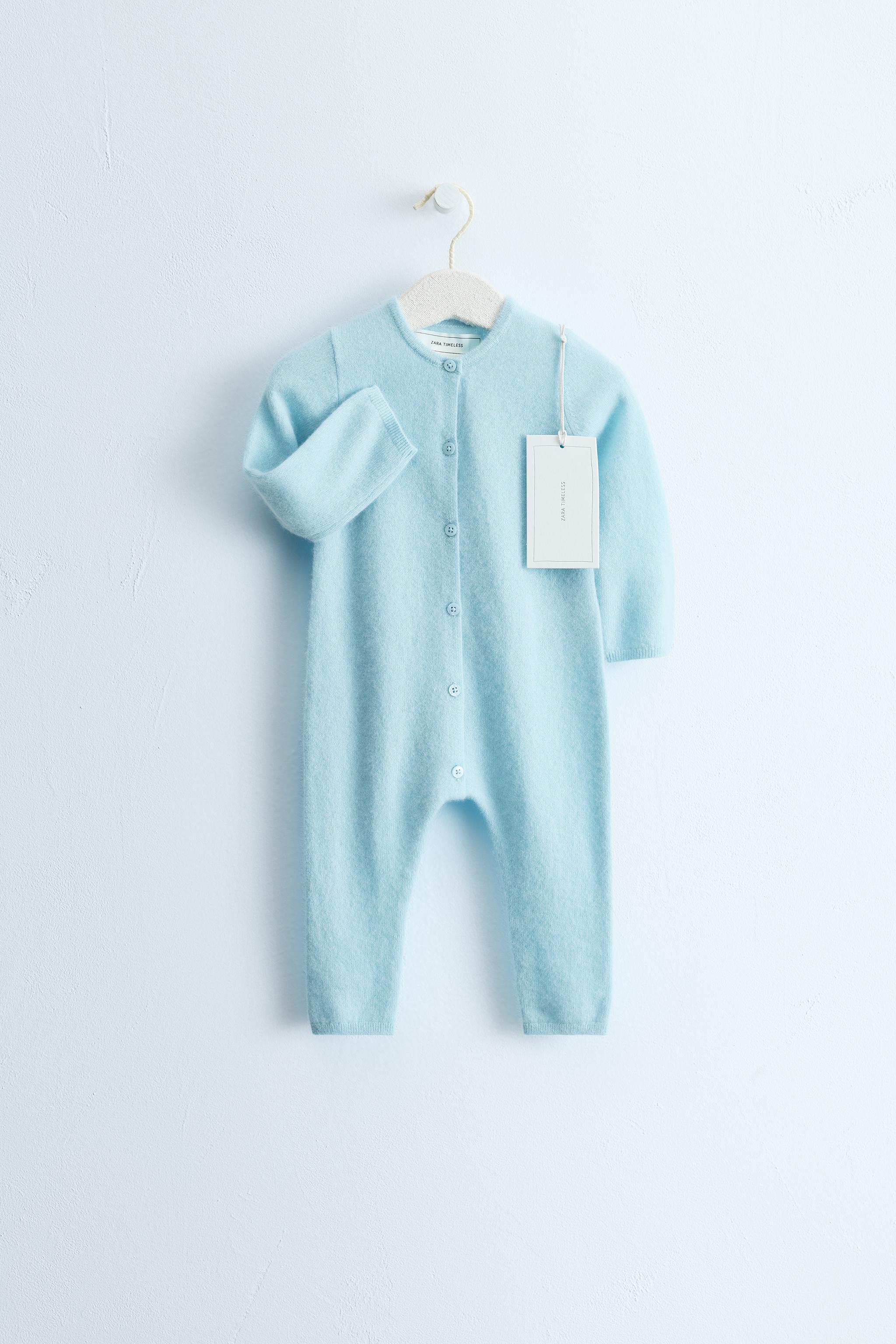 ZARA TIMELESS - 100% CASHMERE JUMPSUIT — Sky blue