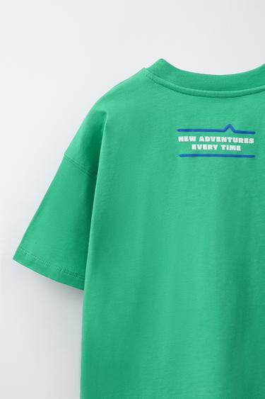 PRINTED T-SHIRT - Green by Zara - Image 3