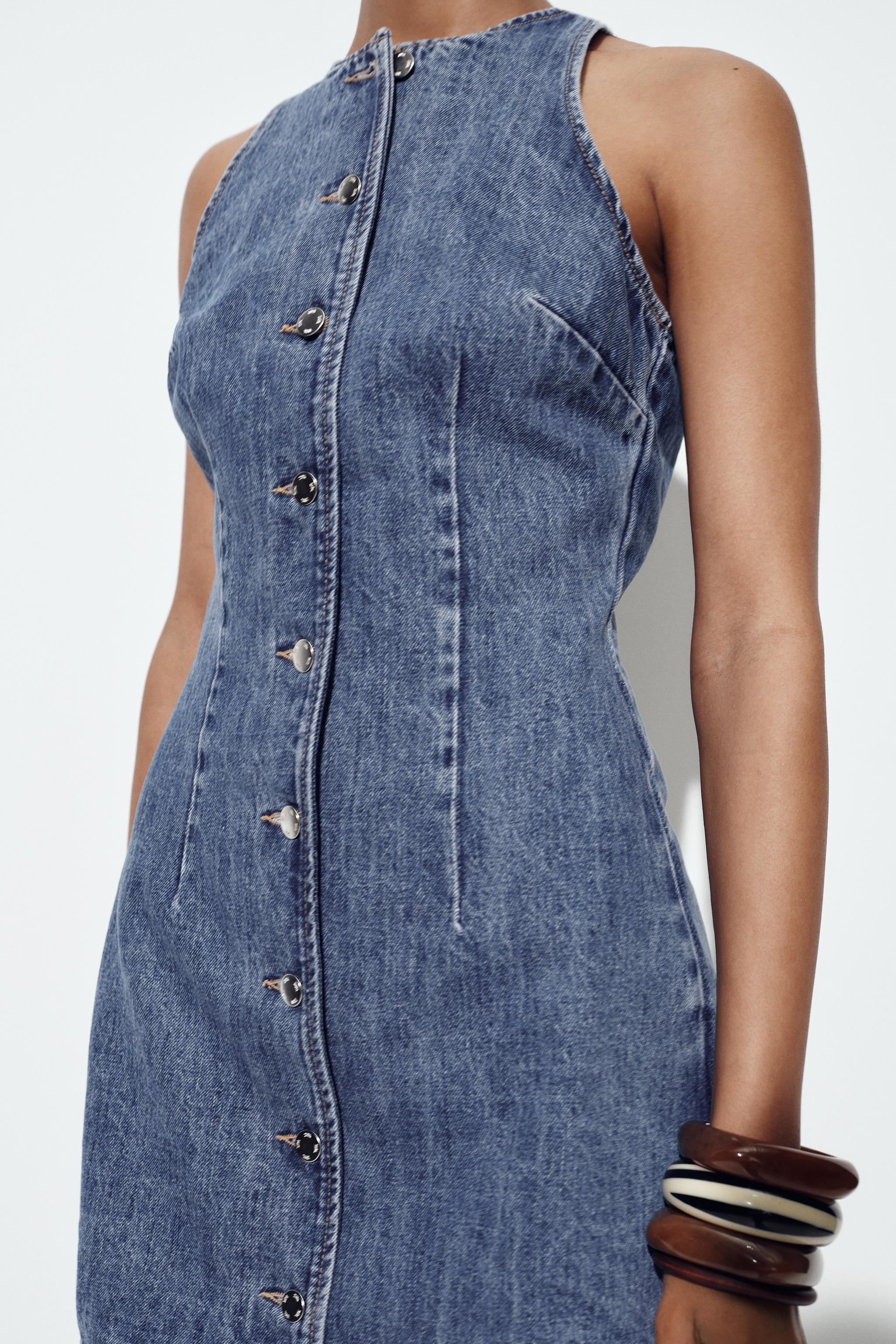 Z1975 ミニデニムワンピース - ミディアムブルー | ZARA Japan