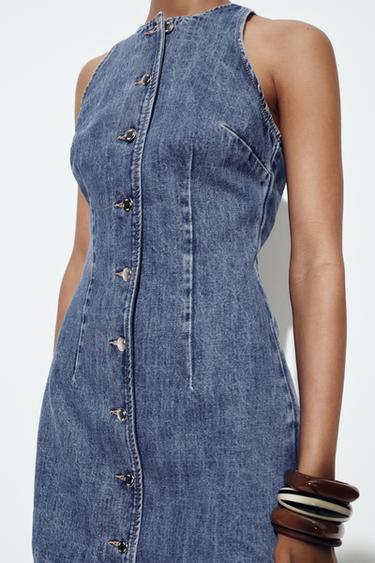 Z1975 DENIM MINI DRESS - Mid-blue by Zara - Image 2