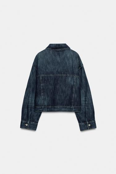 TRF-JEANSJACKE MIT RIEGELN - Marineblau von Zara