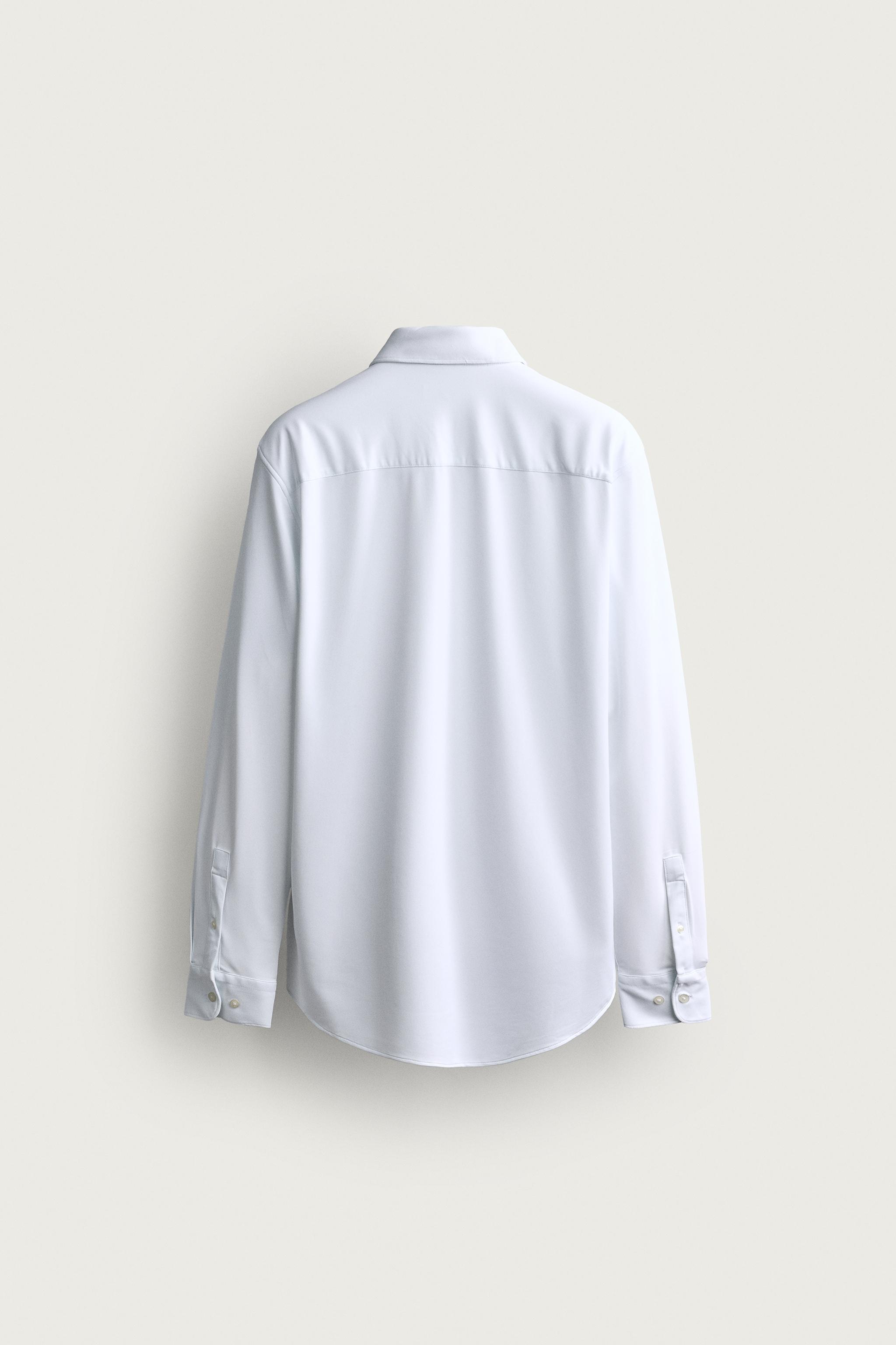 TEXTURED REGULAR FIT SHIRT — White