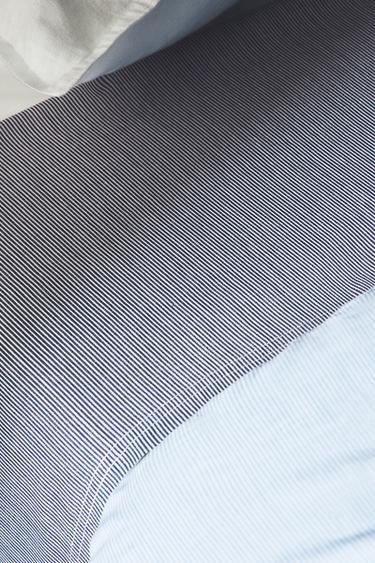 DRAP DE DESSUS RAYURES - Bleu de Zara - Image 4