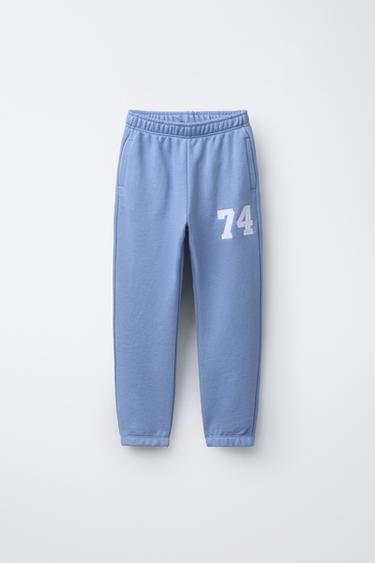 LABEL JOGGER TROUSERS - Light blue by Zara