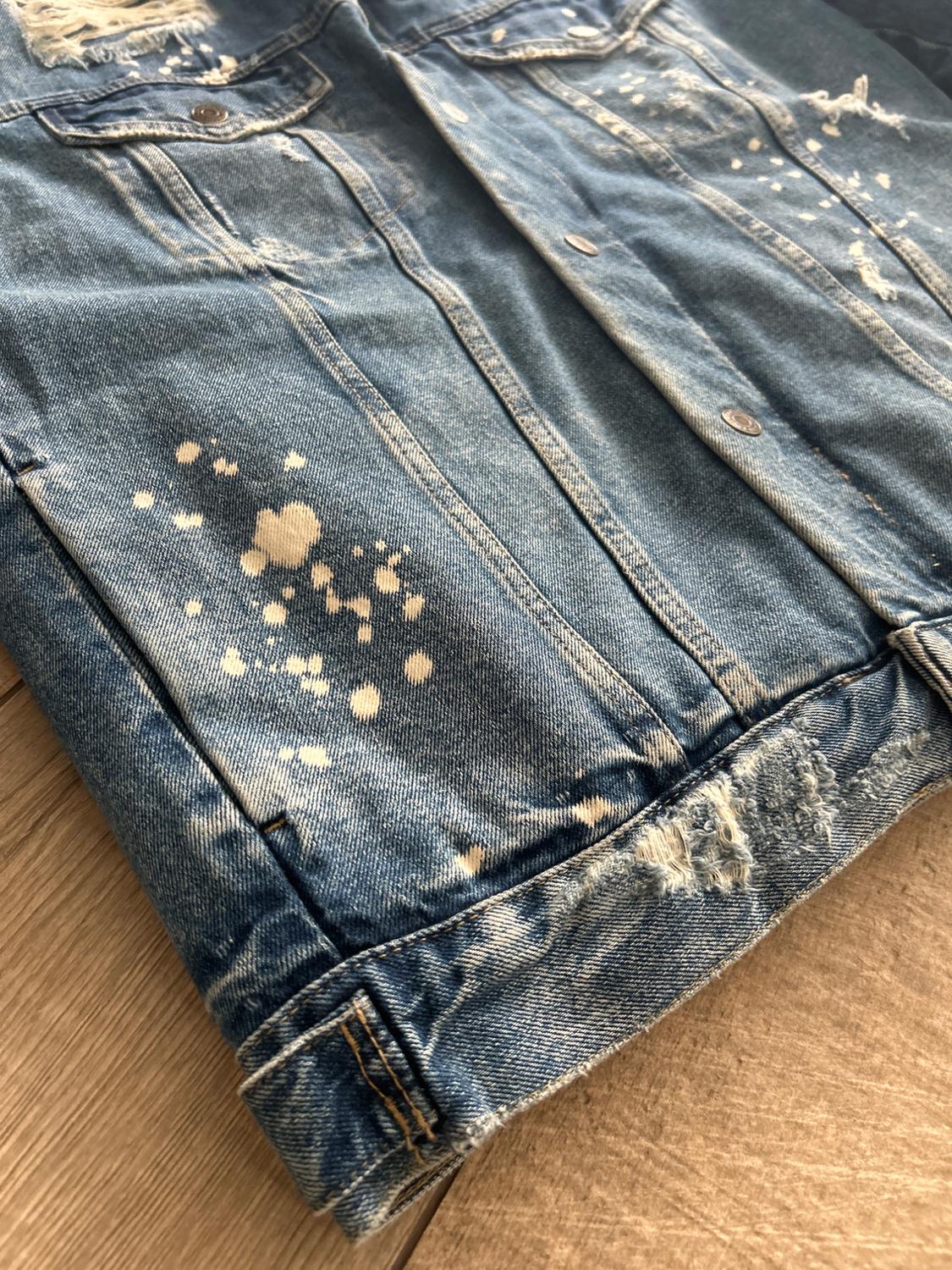 DENIM JACKET WITH FAUX SHEARLING INTERIOR - Image 8
