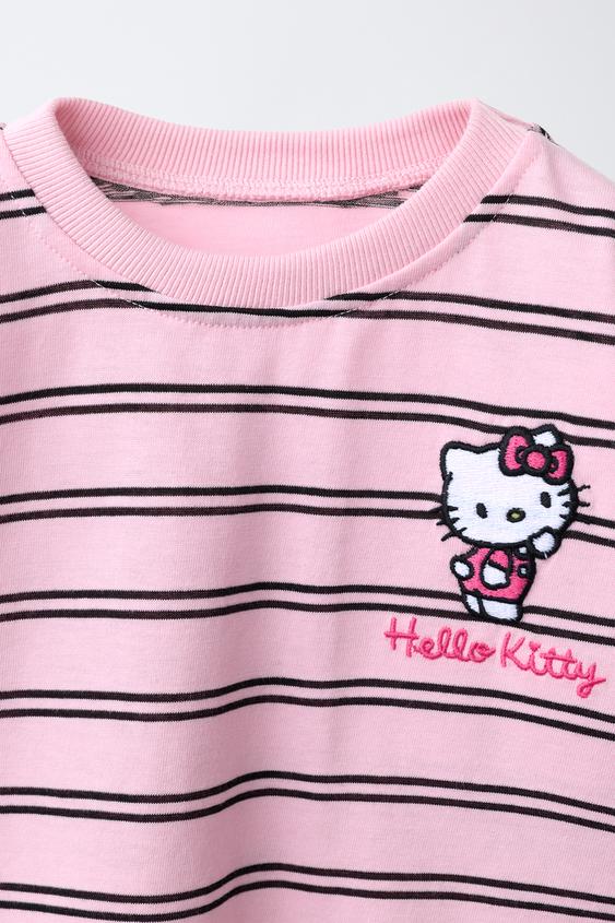 T-SHIRT RAYURES BORDÉ HELLO KITTY © SANRIO - rayures de Zara - Image 2
