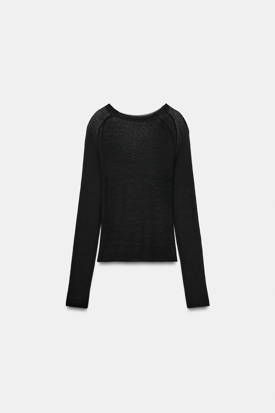 SUÉTER EXTRAFINO - Preto da Zara - Imagem 0